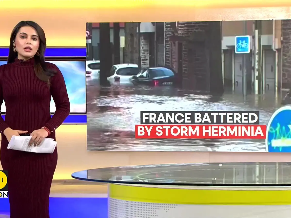 Storm Herminia floods parts of Western France