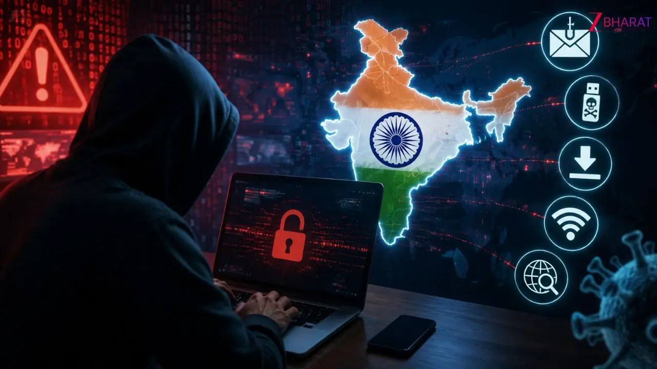 साइबर अटैक के टॉप-5 देशों में शामिल हुआ भारत, कैसे डिवाइस में घुस रहा वायरस?