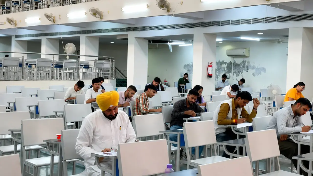 स्टूडेंट के बीच एग्जाम देते दिखे पंजाब पूर्व सीएम चरणजीत सिंह चन्नी