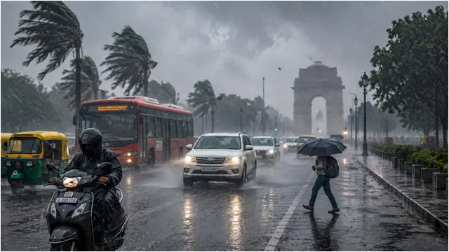 IMD Update: दिल्ली से बंगाल तक बारिश का अलर्ट, 80 किमी की रफ्तार से चलेंगी हवाएं