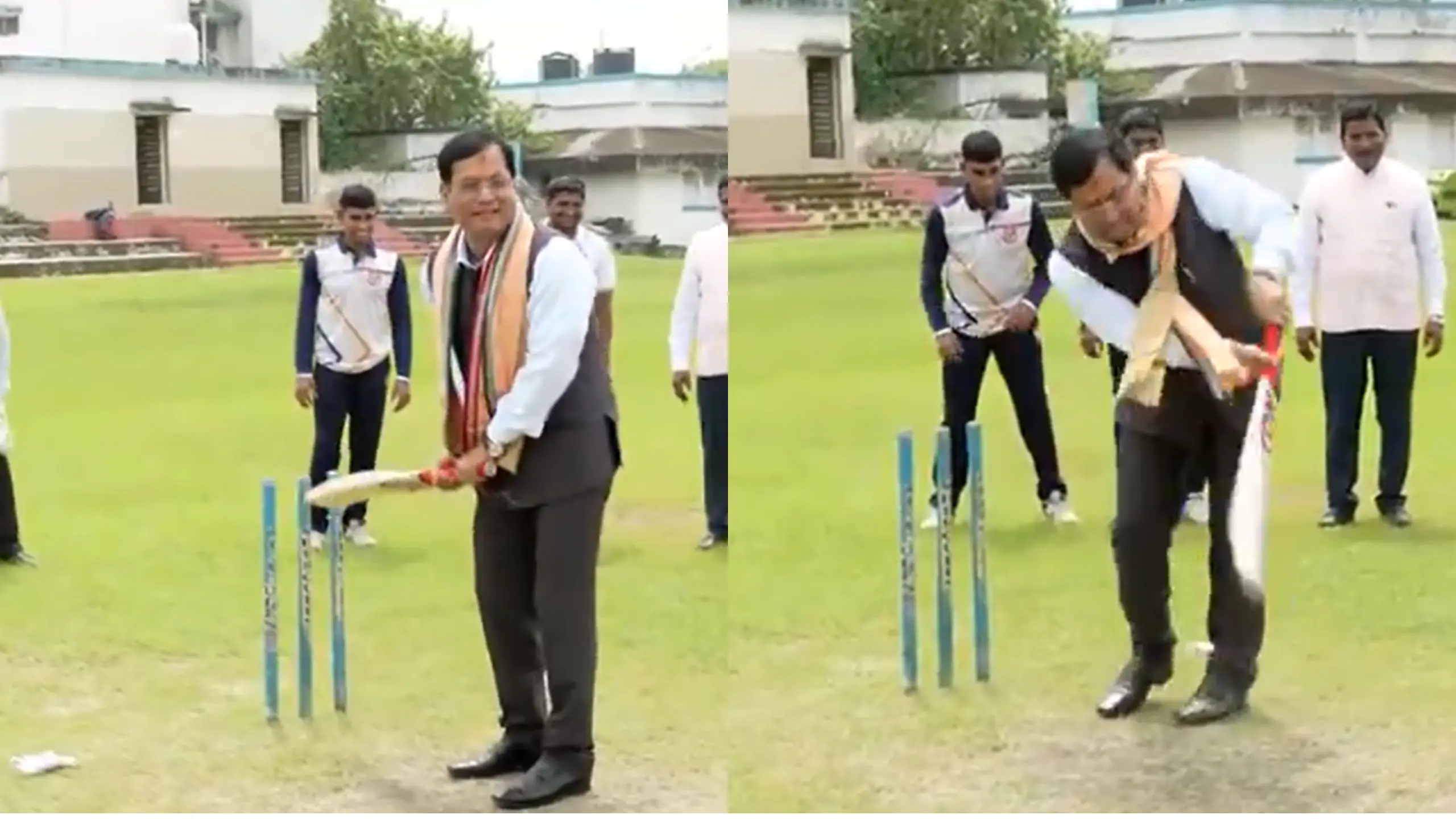 ओडिशा में क्रिकेट खेलते नजर आए सर्बानंद सोनोवाल, लगाए कई शानदार शॉट्स