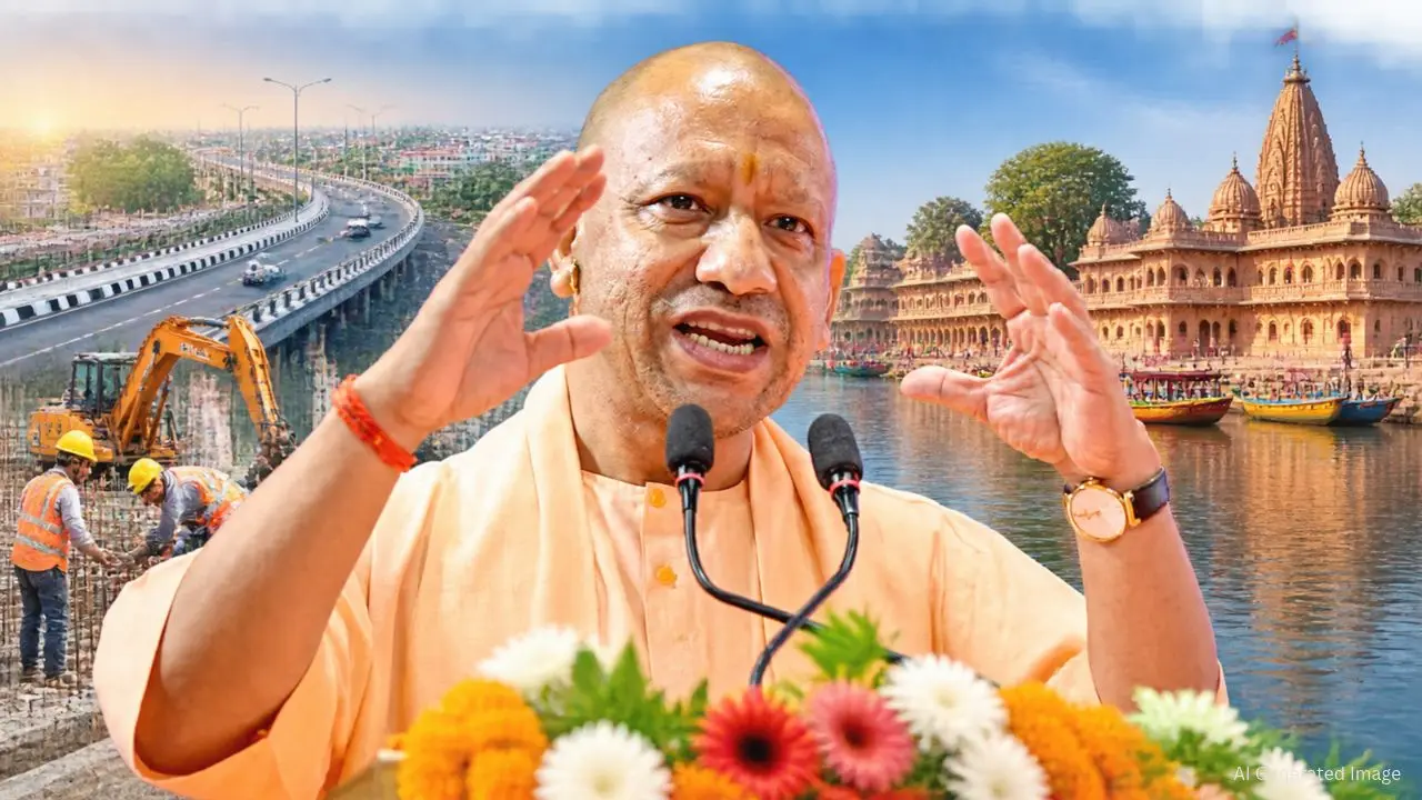 CM Yogi ने मथुरा में की ₹1,051 करोड़ की 229 योजनाओं की शुरुआत