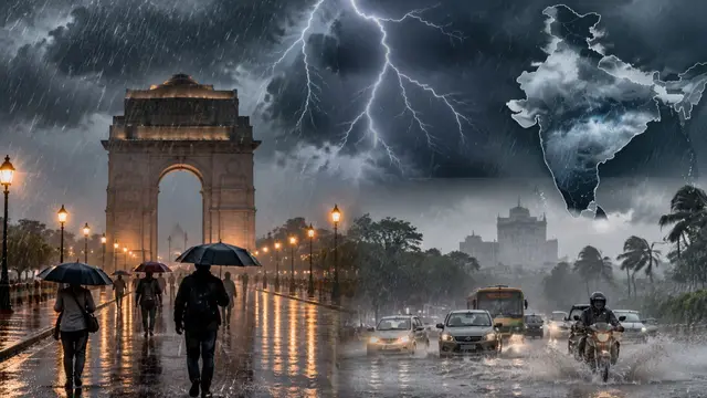 Weather Alert: Delhi-UP समेत 17 राज्यों में Heavy Rain और Thunderstorm का Alert