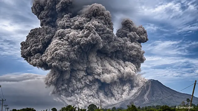Indonesia में फटा Anak Krakatoa Volcano, 50 हजार फीट तक उठा राख का गुबार