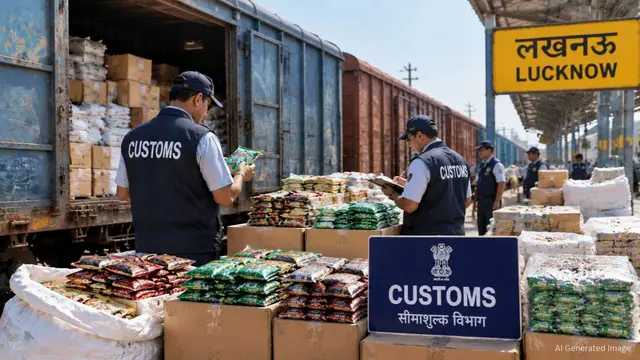 लखनऊ में मालगाड़ी से 3000 किलो Pan Masala जब्त, नेपाल में तस्करी की आशंका
