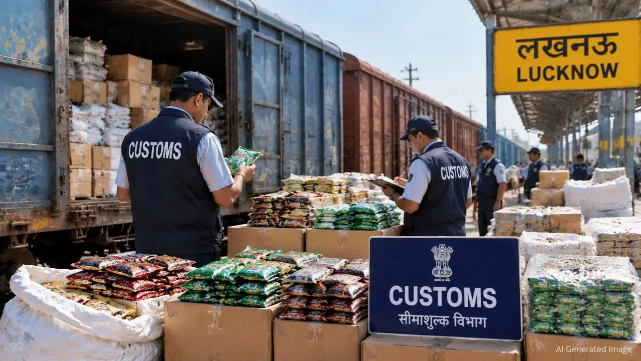 लखनऊ में मालगाड़ी से 3000 किलो Pan Masala जब्त, नेपाल में तस्करी की आशंका