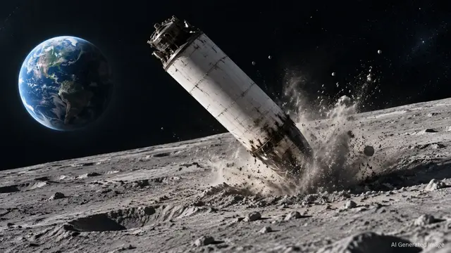 चांद से टकराया SpaceX Falcon 9 का हिस्सा, बना नया गड्ढा