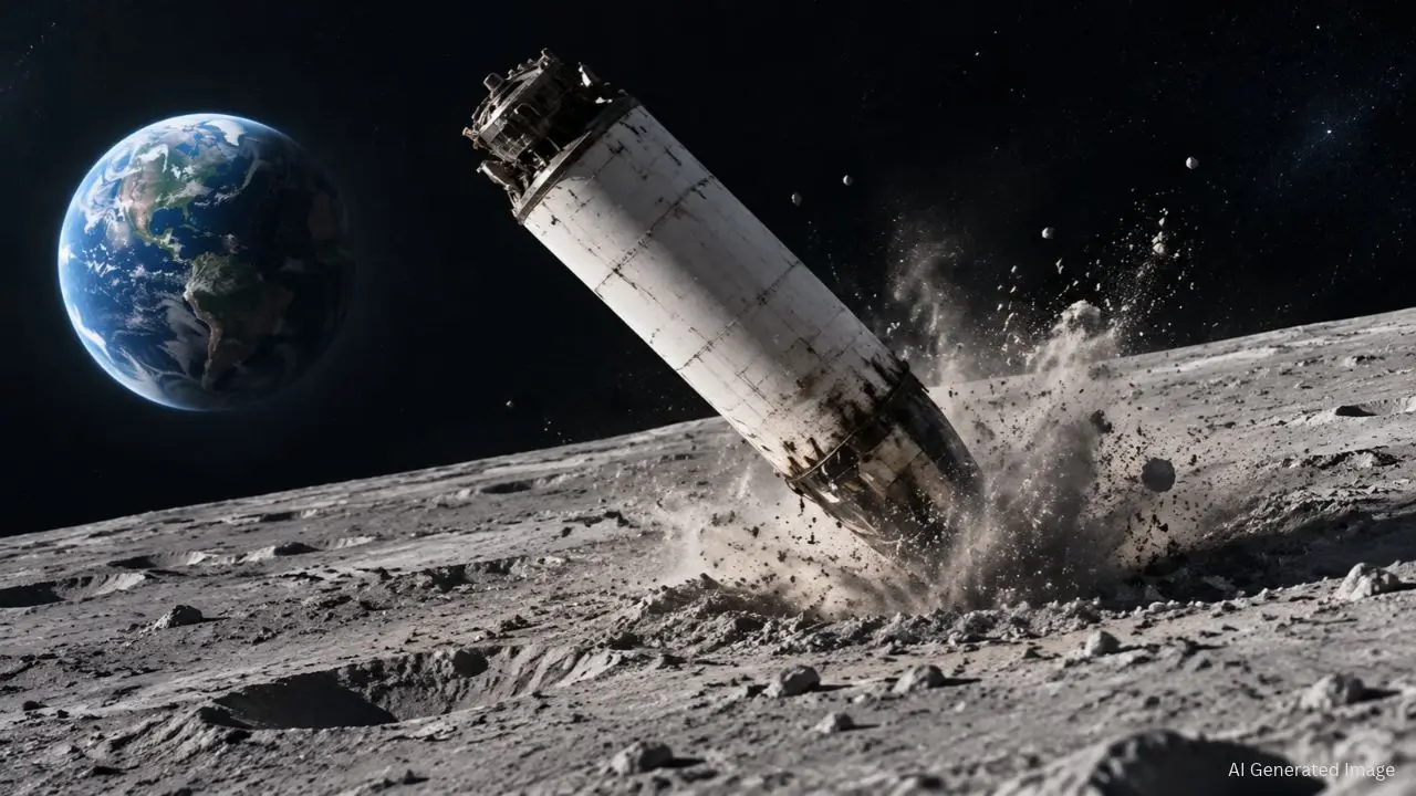चांद से टकराया SpaceX Falcon 9 का हिस्सा, बना नया गड्ढा