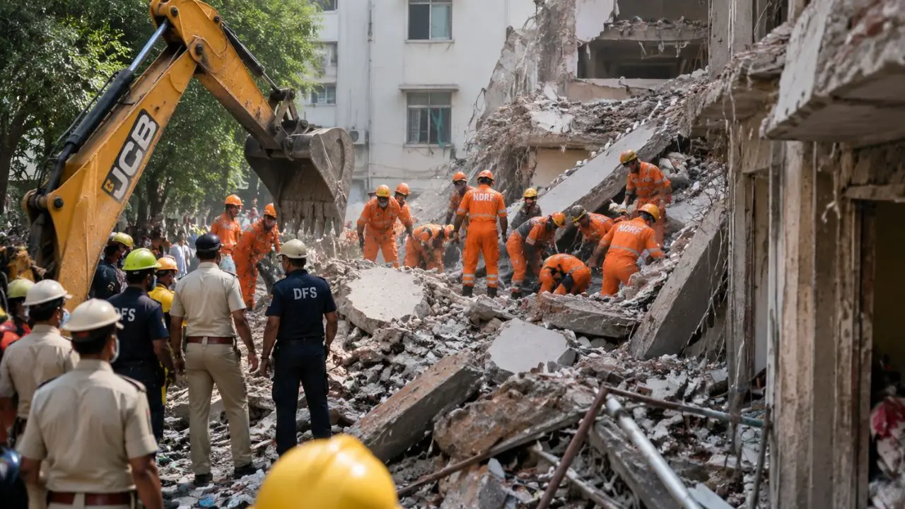 Delhi Building Collapse: मृतकों की संख्या बढ़कर 6 हुई, Rescue Operation जारी