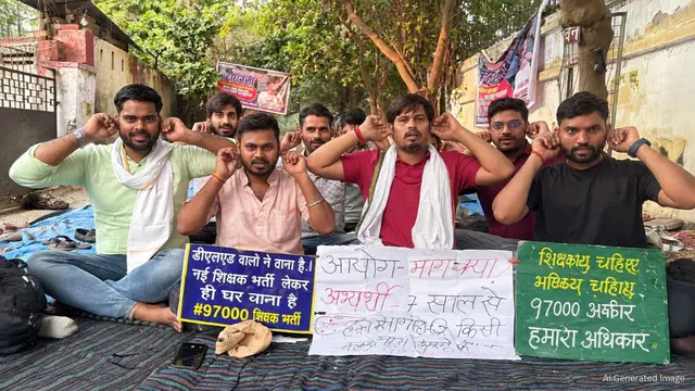 Teacher Recruitment में 45% अंक की शर्त पर विरोध, कैंडिडेट्स ने उठाई मांग