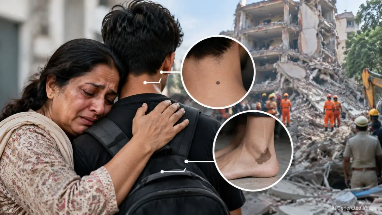 Satya Niketan हादसे में मां ने तिल और पैर पर Birthmark से की बेटे की पहचान