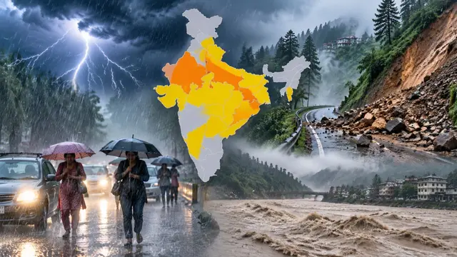Weather Update: 12 राज्यों में भारी बारिश का अलर्ट, पहाड़ों पर Landslide का खतरा