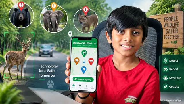 बच्चे ने बनाया खास AI App, इंसानों को जंगली जानवरों से रखेगा सुरक्षित