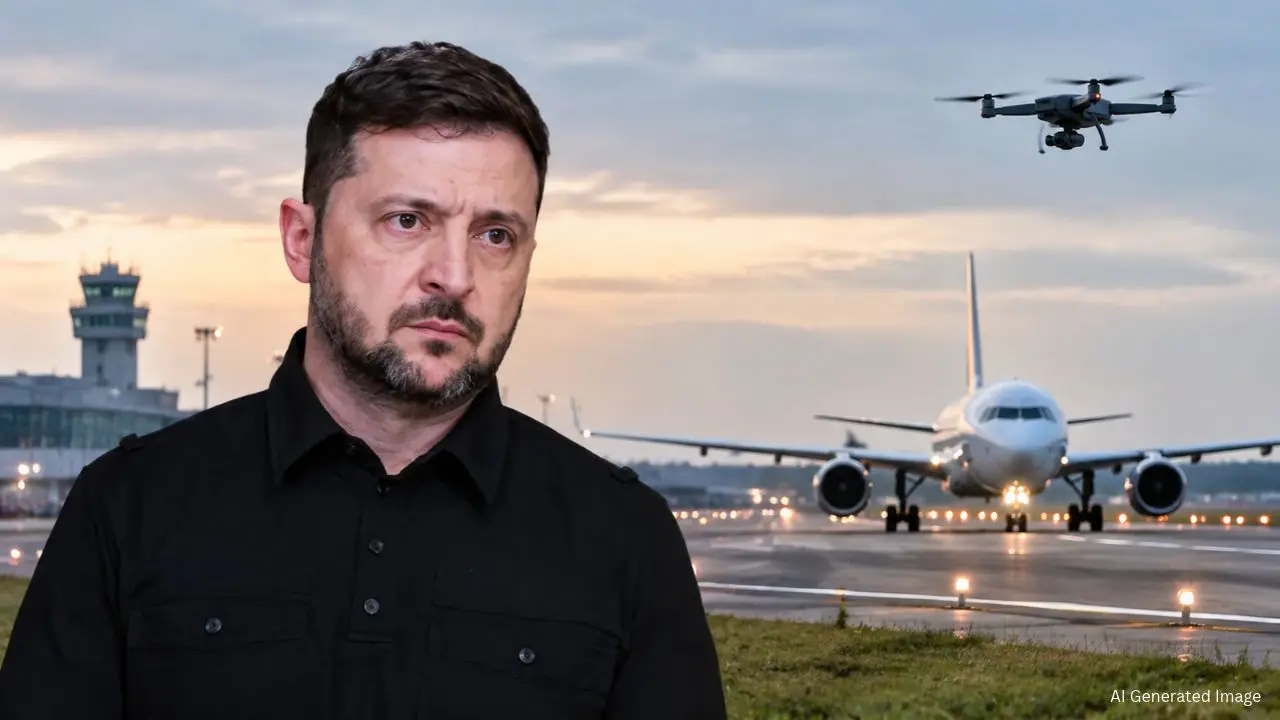 बीच हवा में ही Zelenskyy के प्लेन के पास पहुंचा Drone, तुरंत करनी पड़ी लैंडिंग