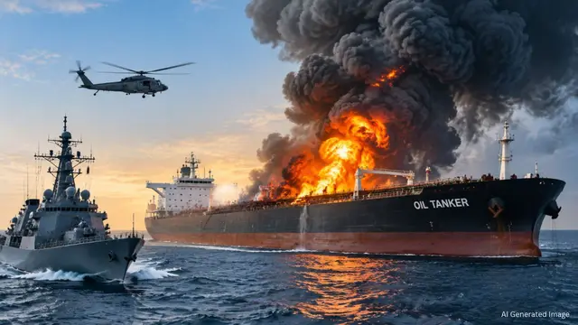 ओमान तट के पास Oil Tanker पर हमला, 13 भारतीय नाविक रेस्क्यू किए गए और 1 लापता
