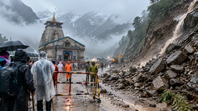 बारिश और Landslide के बाद यात्रा रोकी गई Kedarnath Yatra, 1 श्रद्धालु की मौत