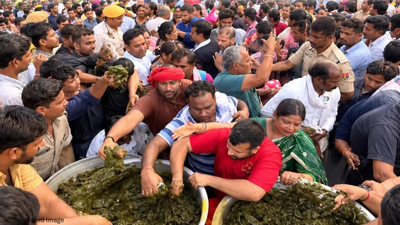 जयपुर में ‘चमत्कारी मेहंदी’ के लिए उमड़ी भीड़, 3 घंटे में खत्म 3,500 किलो मेहंदी