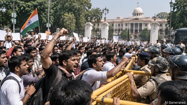 Patna में छात्रों का प्रोटेस्ट, BPSC और SI Exam रद्द कराने की मांग