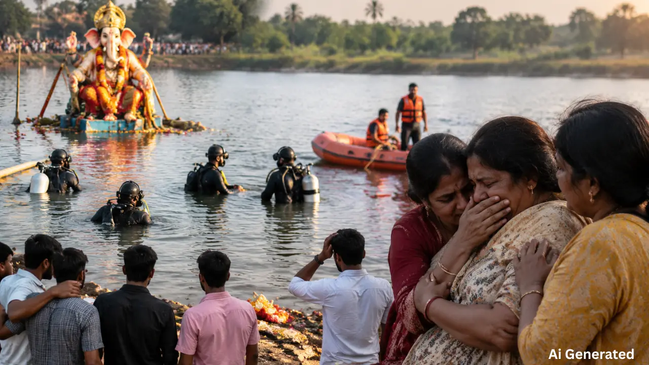 Telangana Tragedy: Ganesh Visarjan के दौरान तालाब में डूबे 6 छात्र