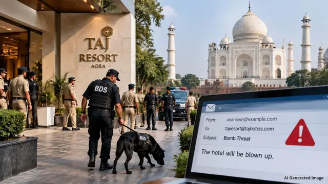 Taj Mahal के पास होटल को बम से उड़ाने की धमकी, Email से आया मैसेज