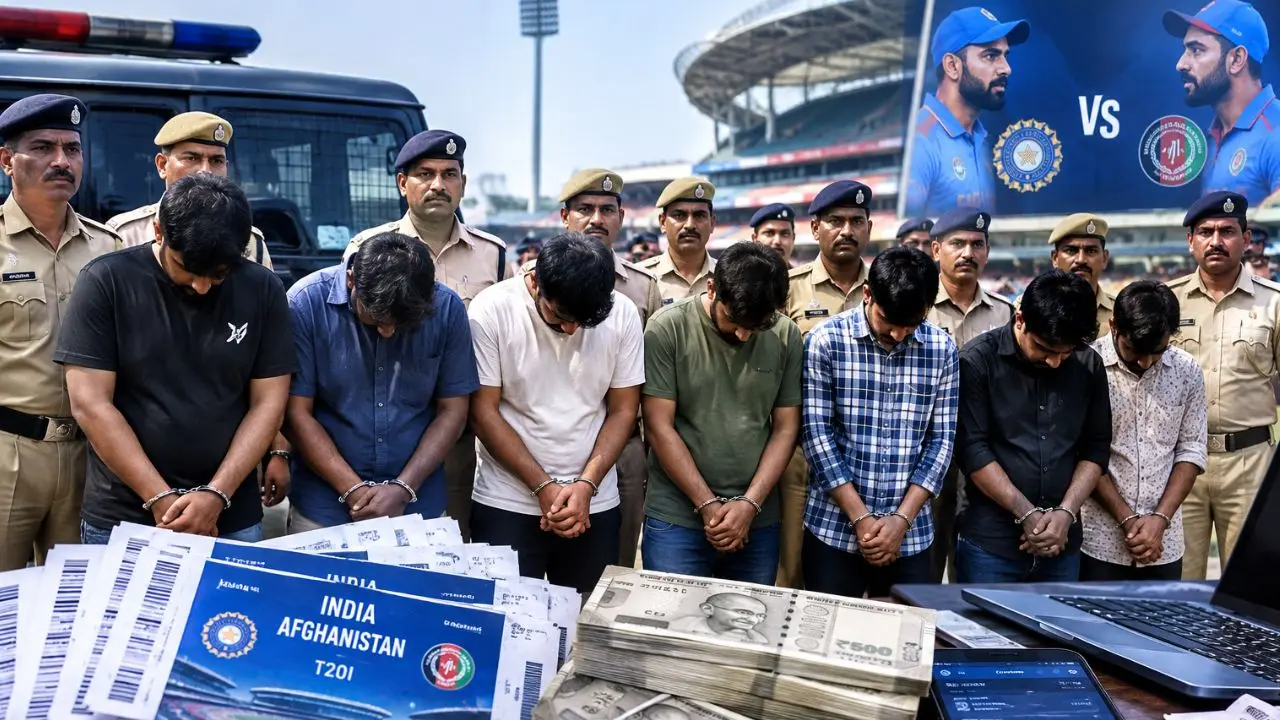 India-Afghanistan मैच टिकटों की कालाबाजारी पर कार्रवाई, 19 आरोपी गिरफ्तार