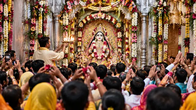 Radha Ashtami के रंग में डूबा Barsana, हजारों भक्तों ने किए दर्शन