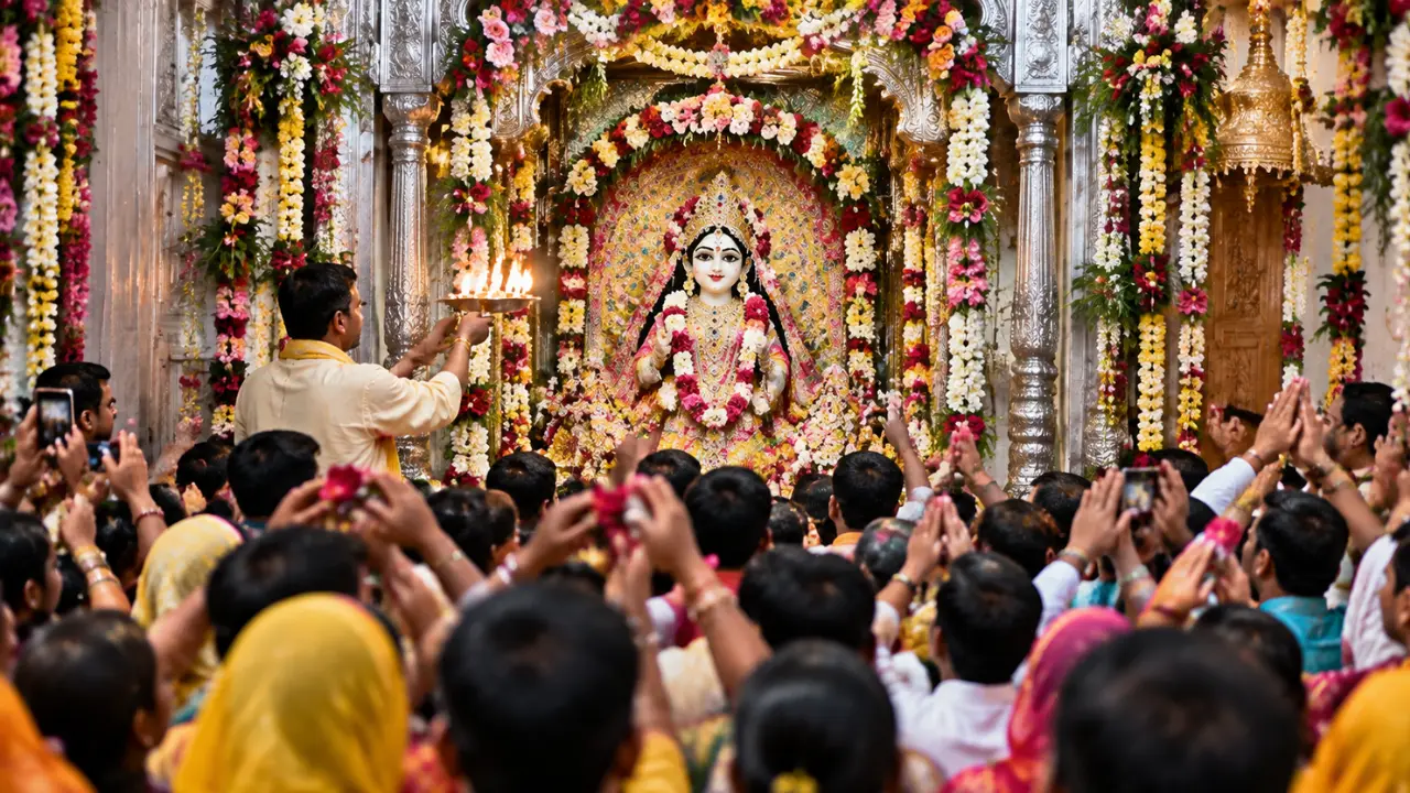 Radha Ashtami के रंग में डूबा Barsana, हजारों भक्तों ने किए दर्शन