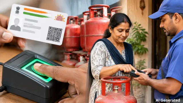 LPG Subsidy के लिए 1 अक्टूबर से Aadhaar Biometric Authentication अनिवार्य