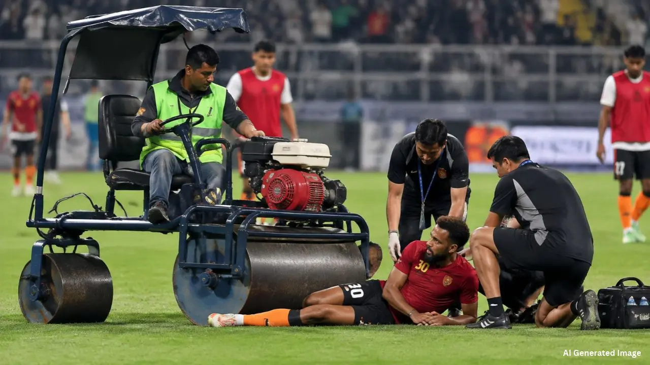 England के पूर्व फुटबॉलर पर चढ़ा Pitch Roller, बाल-बाल बचे Andros Townsend