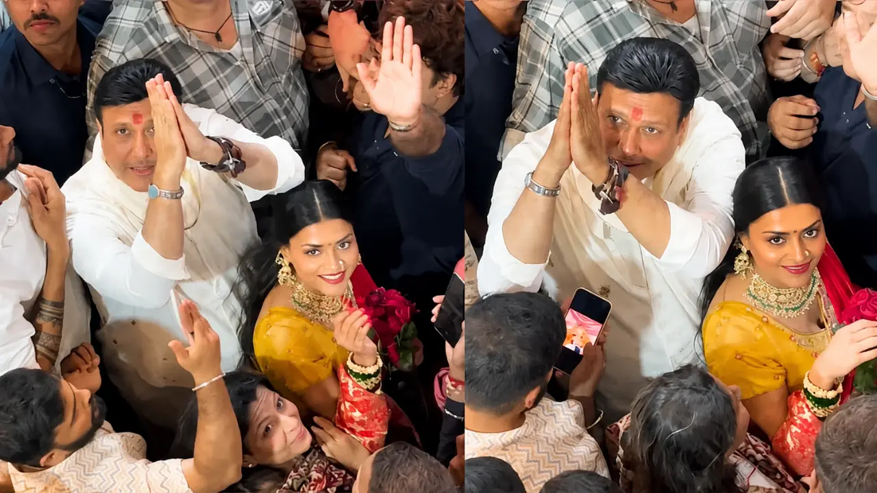 Govinda ने Rani Swarnakar के साथ Lalbaugcha Raja के किए दर्शन
