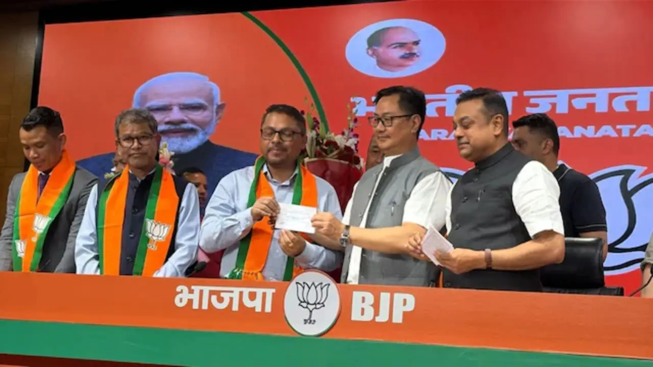 मेघालय में UDP के 8 विधायक हुए BJP में शामिल, Kiren Rijiju ने किया स्वागत