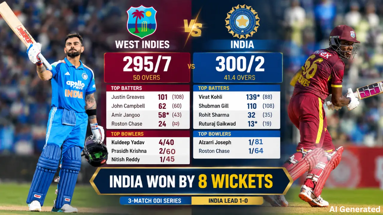 Virat Kohli और Shubman Gill का शतक, West Indies पर India की 8 विकेट से जीत