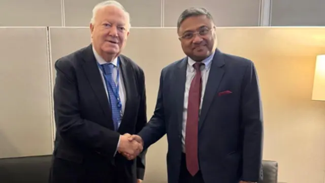 UNGA में Sibi George ने Miguel Moratinos से की मुलाकात