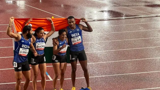 Mixed 4x100m Relay में India का कमाल, नेशनल रिकॉर्ड के साथ मिला Bronze Medal