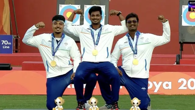 एशियन गेम्स Archery में भारत को एक और गोल्ड, Men‘s Compound टीम ने जीता मेडल