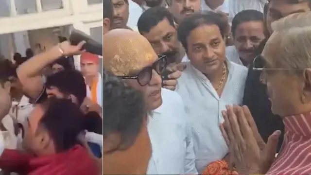 UP कांग्रेस कार्यालय में जमकर हंगामा,  पदभार ग्रहण समारोह में चले जूते-चप्पल