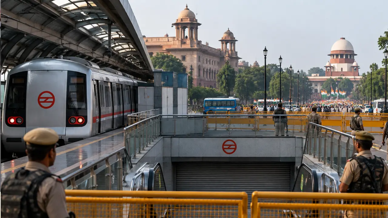 Delhi Metro के 6 Stations पर Entry-Exit बंद, Security Alert जारी