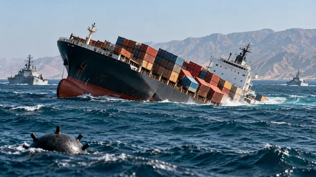 Hormuz Strait में बड़ा हादसा, Naval Mine से टकराकर Cargo Ship डूबा