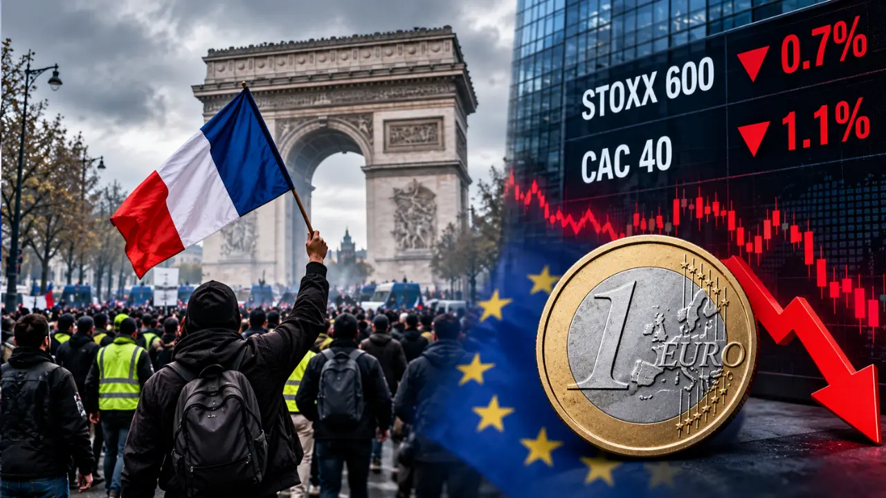 France में हिंसक प्रदर्शनों का असर, European Stock Market और Euro में गिरावट