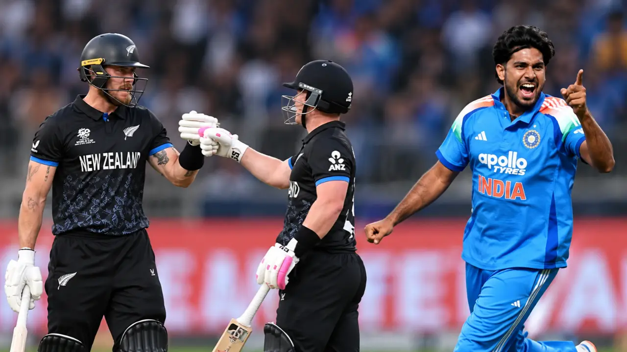 New Zealand को लगे 2 झटके, Mayank और Axar ने दोनों ओपनर्स को किया आउट
