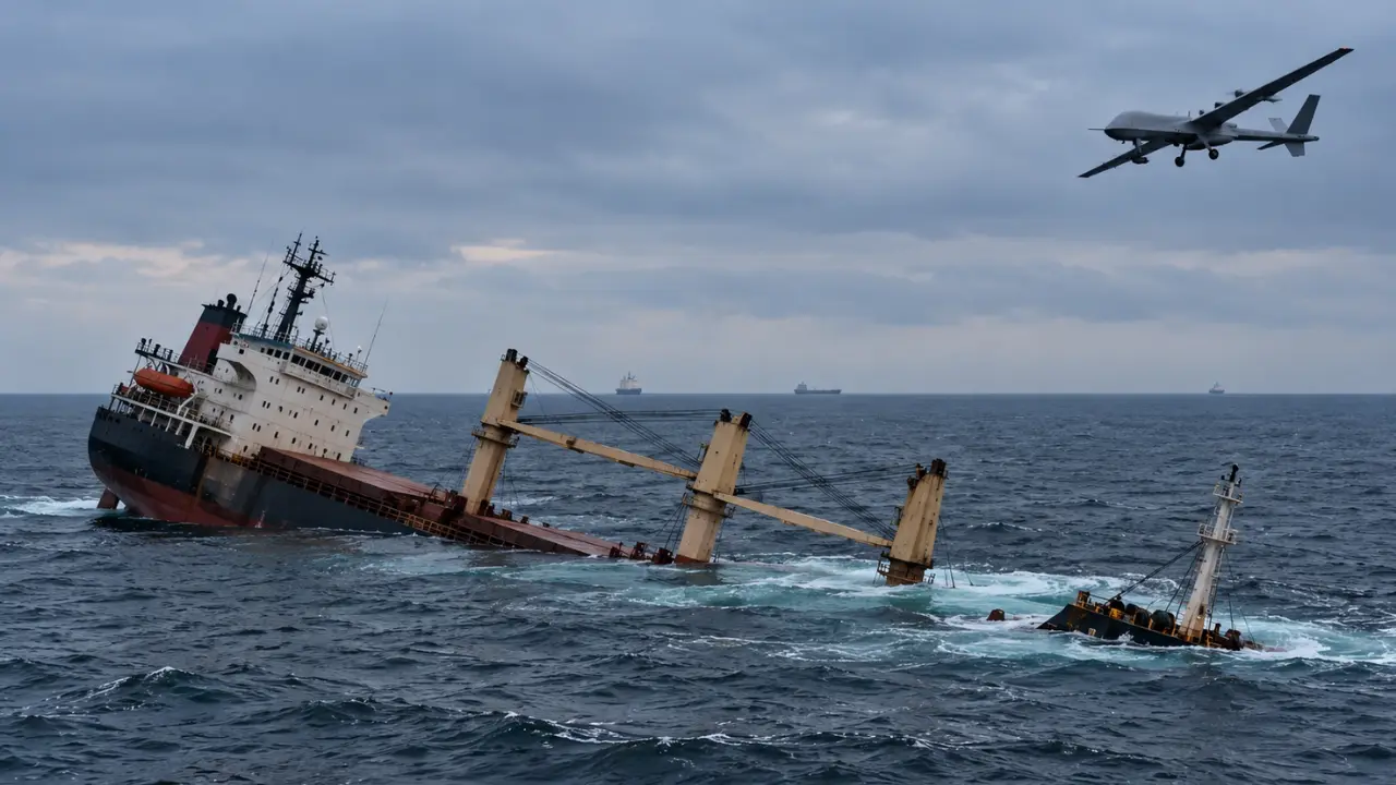 Black Sea में ड्रोन हमले से कार्गो जहाज डूबा, 1 की मौत, 3 लापता