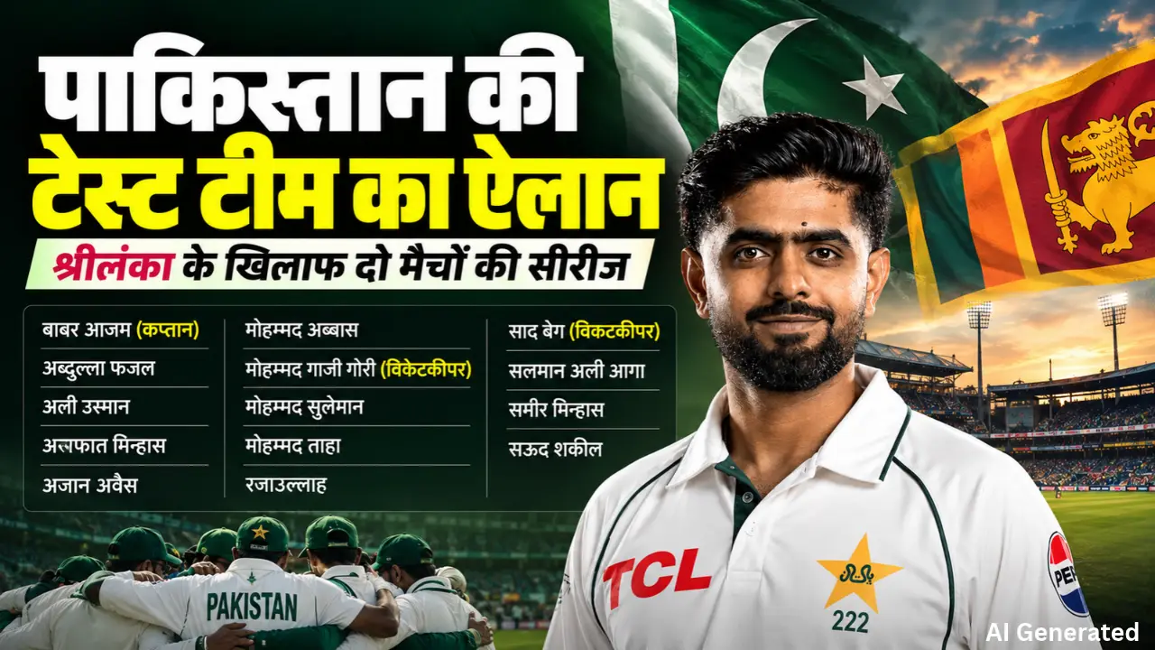 श्रीलंका के खिलाफ Pakistan Team का ऐलान, ताहा-सुलेमान-समीर को पहली बार मिला मौका