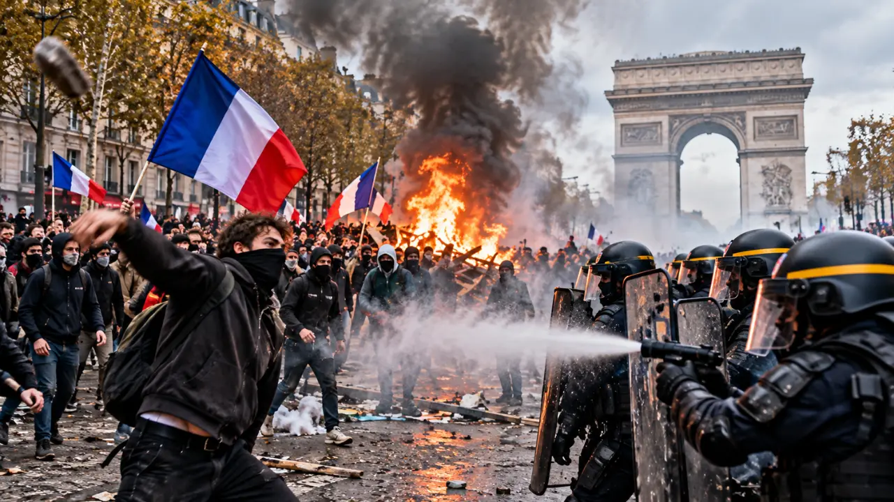 France में महंगाई के खिलाफ हिंसक प्रदर्शन, 1300 से ज्यादा लोग गिरफ्तार