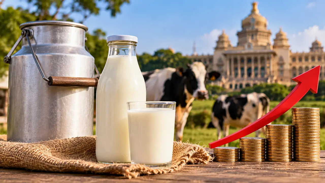 दूध की कीमतों में ₹8 तक की बढ़ोतरी, Karnataka सरकार ने दी मंजूरी