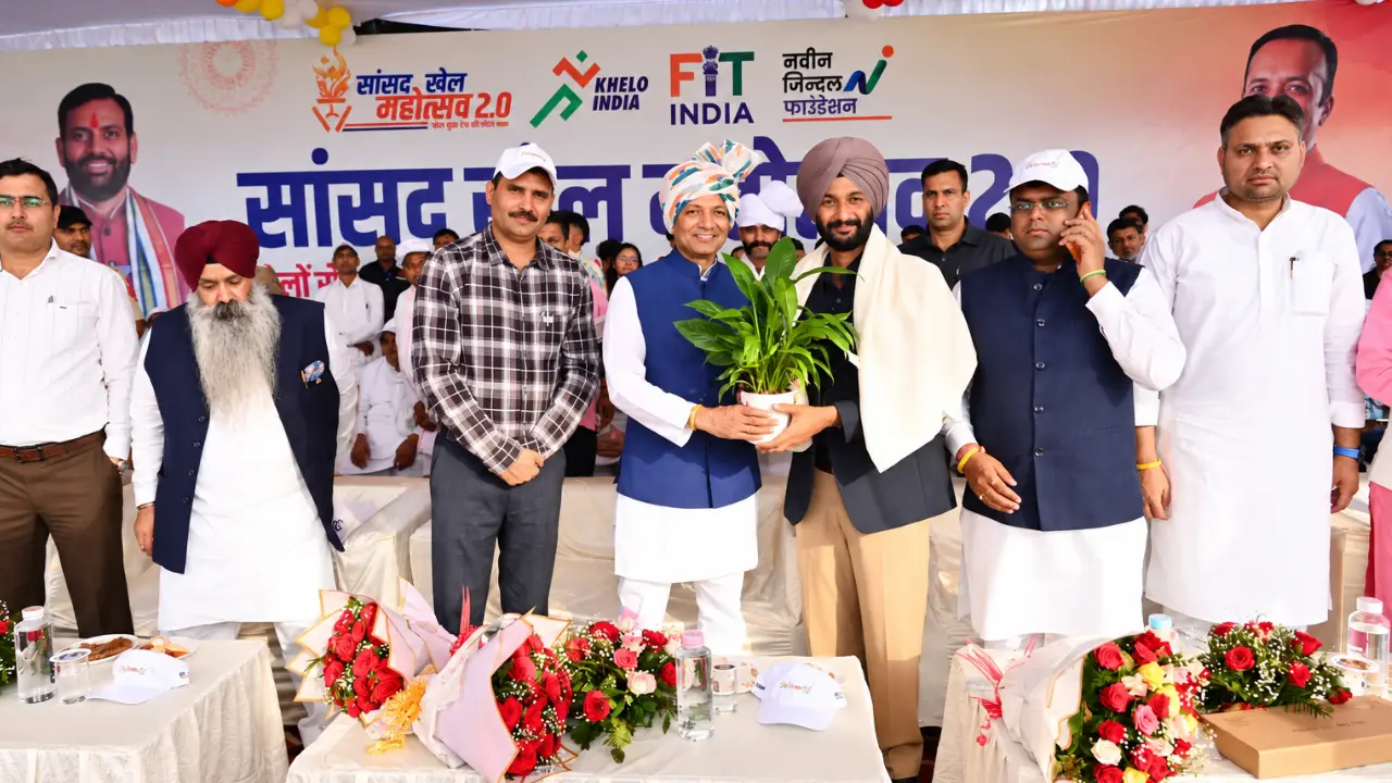Kurukshetra में सांसद Naveen Jindal ने ‘सांसद खेल महोत्सव’ का किया उद्घाटन