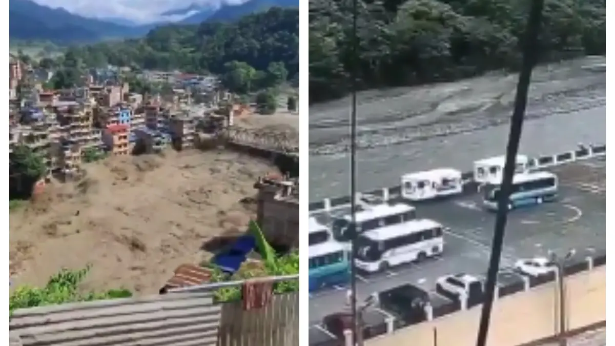 Nepal Flood: ചൈന-നേപ്പാൾ അതിർത്തിയിൽ മിന്നൽ പ്രളയം, ഭീകരത വ്യക്തമാക്കുന്ന സിസിടിവി ദൃശ്യങ്ങൾ പുറത്ത്