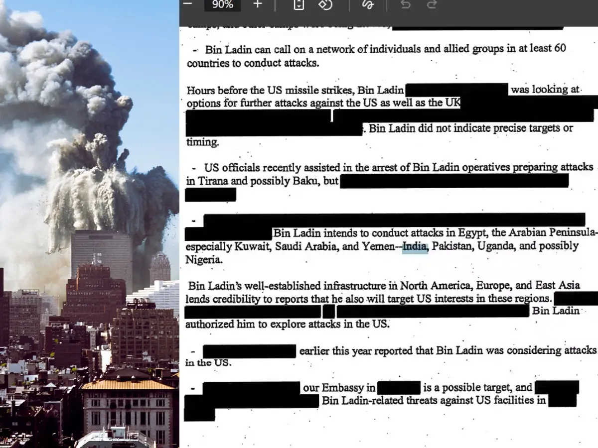 9/11 Terror Attacks: സിഐഎ രേഖകൾ പുറത്തുവിട്ടു: ഒസാമ ബിൻ ലാദന്റെ ലക്ഷ്യങ്ങളിൽ ഇന്ത്യയും ഉൾപ്പെട്ടിരുന്നു!