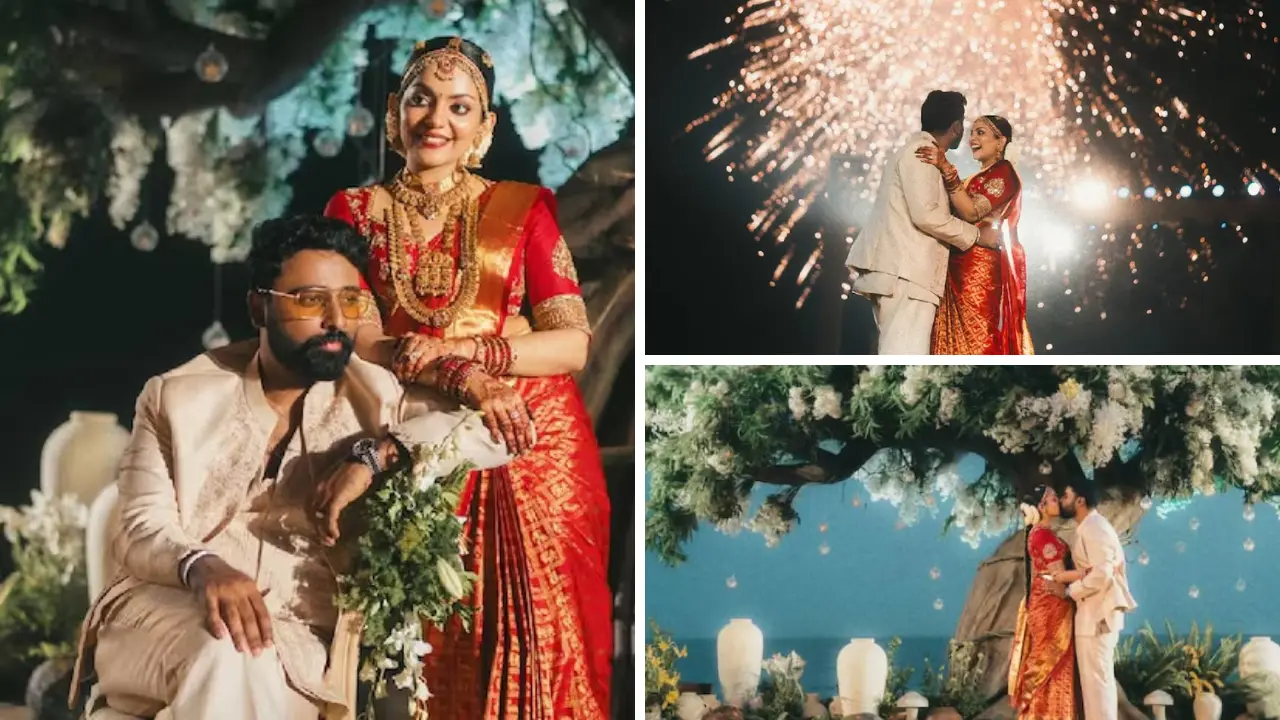 കാത്തിരിപ്പിന് വിരാമം; നടി അഹാന കൃഷ്ണയും ഛായാഗ്രാഹകൻ നിമിഷ് രവിയും വിവാഹിതരായി