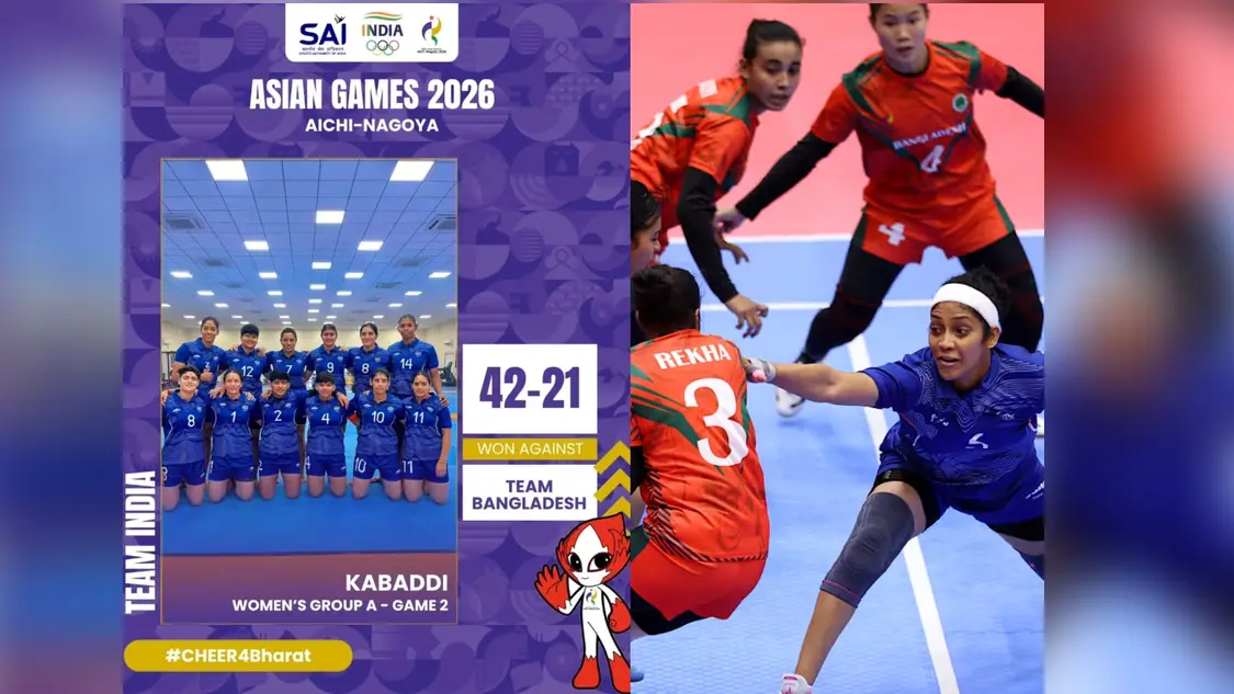 Asian Games 2026: ഏഷ്യൻ ഗെയിംസ് കബഡി: ബംഗ്ലാദേശിനെ തകർത്ത് ഇന്ത്യക്ക് വിജയത്തുടക്കം