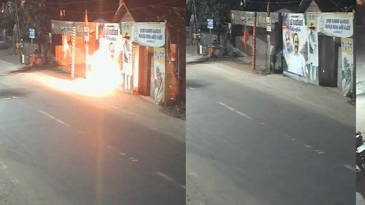 തിരുവനന്തപുരത്ത് കോൺഗ്രസിന്റെ മണ്ഡലം കമ്മിറ്റി ഓഫീസിന് തീവെച്ചു